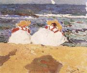 The Beach at Valencia Joaquin Sorolla Y Bastida